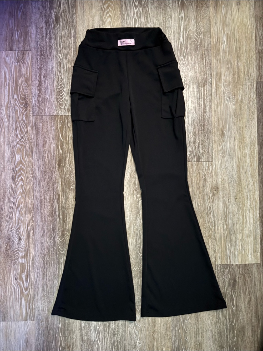 Women’s Black Flare Cargo Style Pants